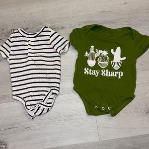 Two Onsie Tee Bundle: Size 3-6months
